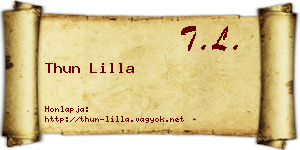 Thun Lilla névjegykártya